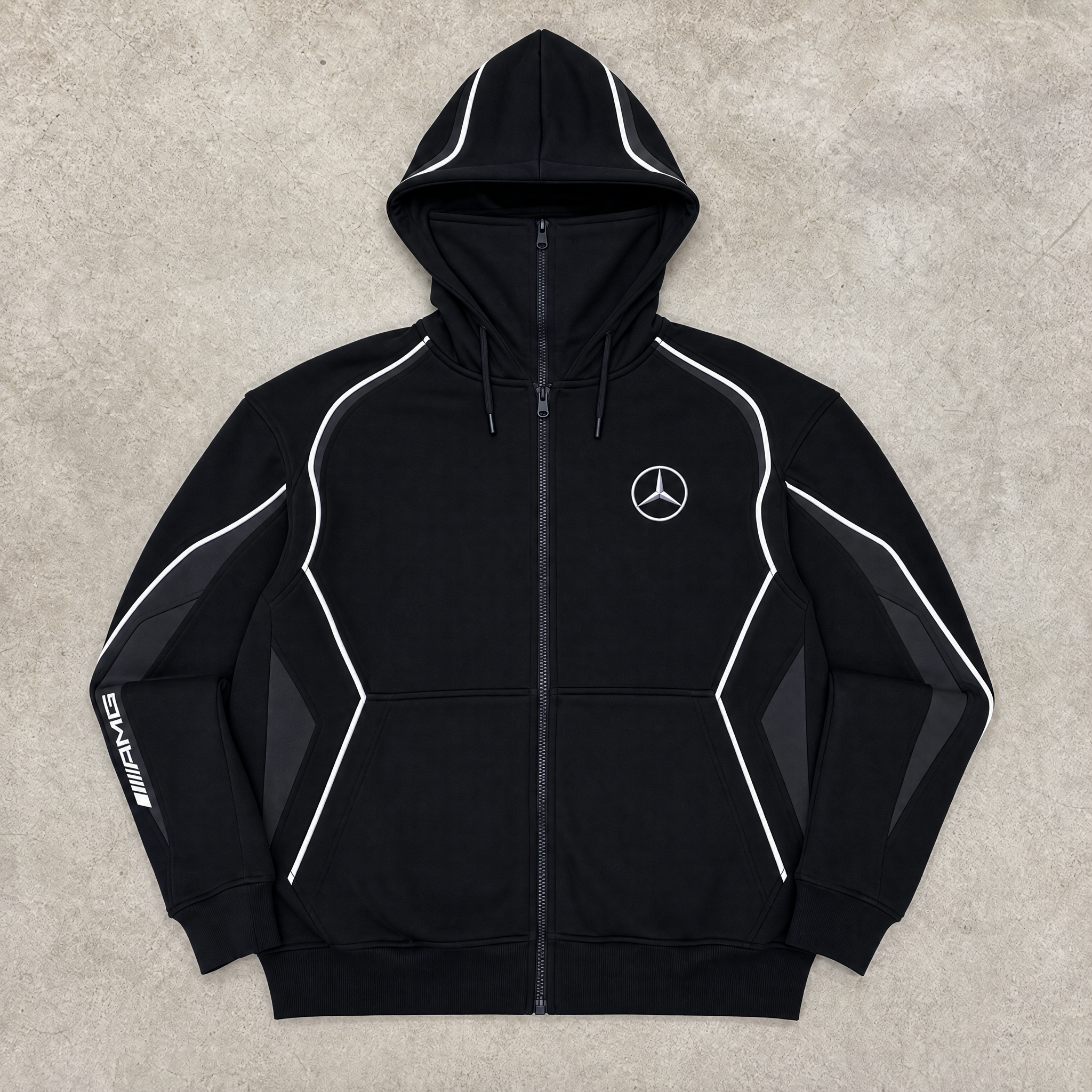 Silver Edition full zip face hoodie